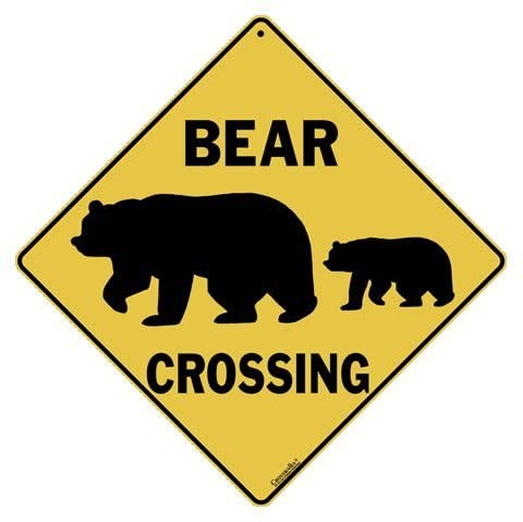 X210 - Bear Silhouette Crossing