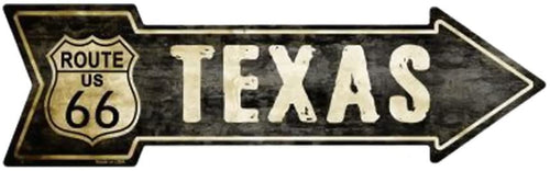 Outdoor Decor Vintage Route 66 Texas Novelty Metal Arrow Sign A-129