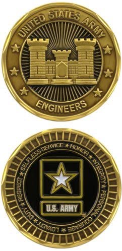 ARMY ENGINEERS Collectible Challenge Pewter Coin