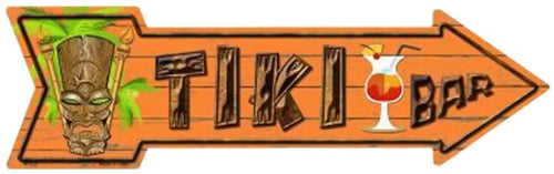Outdoor Decor Tiki Bar Novelty Metal Arrow Sign A-173