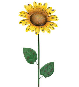 36" Rustic Flower Stake - Sunflower