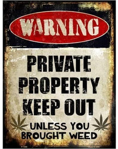 Private Property Metal Novelty Parking Sign