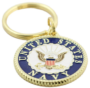 KEY RING-USN LOGO ZINC-PWT