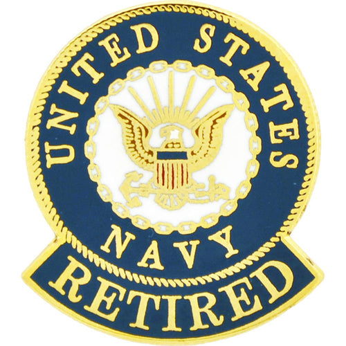 PIN-USN LOGO,RETIRED