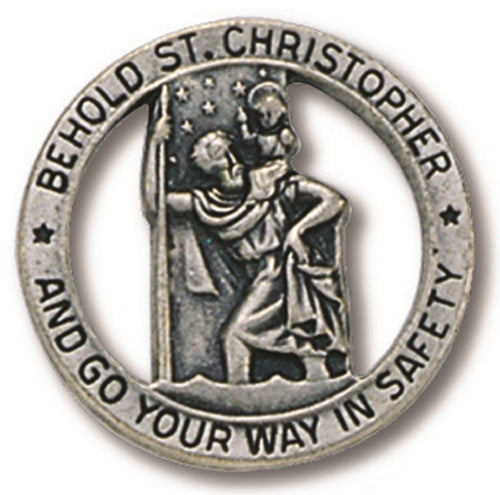 Round Saint St Christopher Go Your Way in Safety