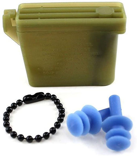 EAR PLUGS WITH CHAIN AND CASE - LARGE SIZE