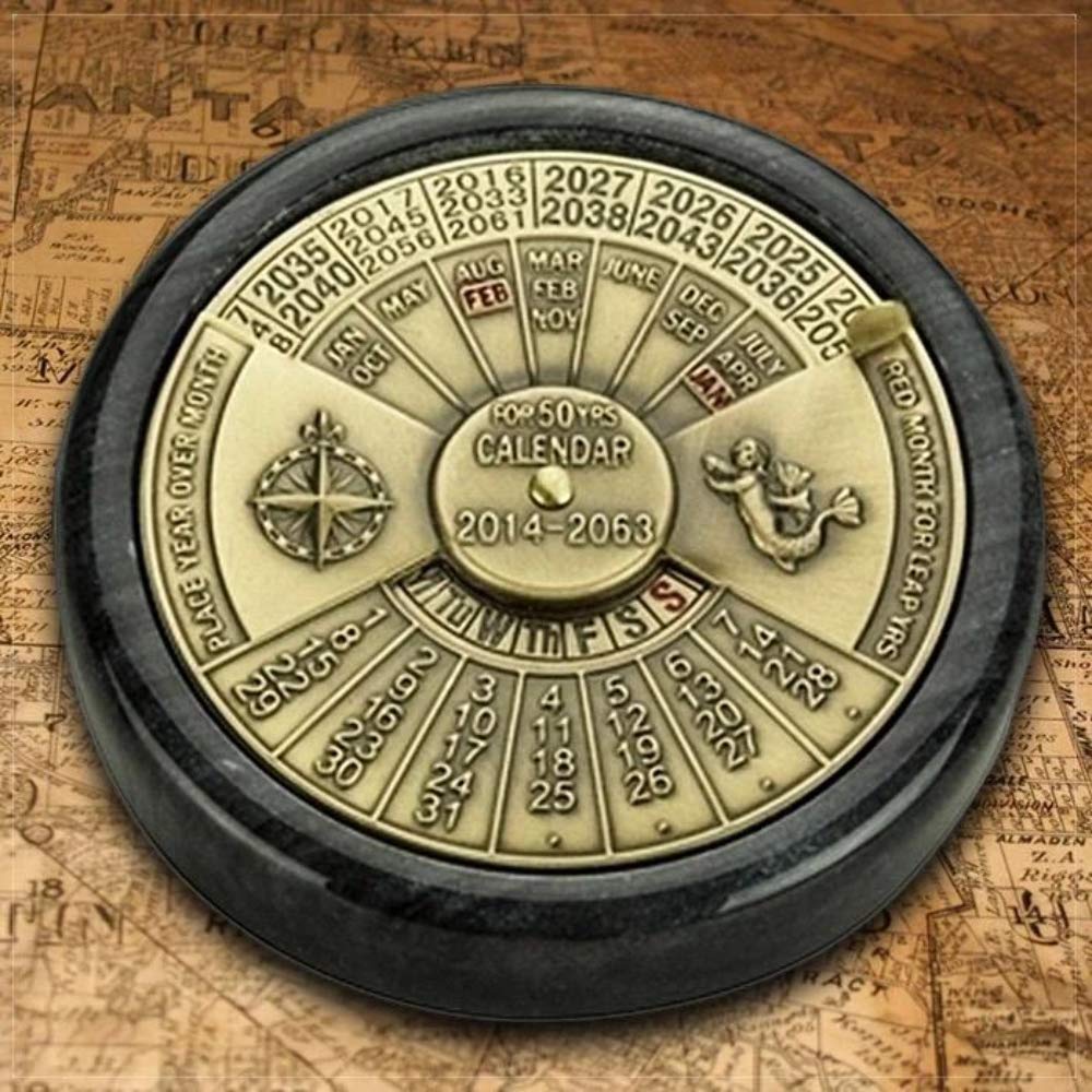 コインカレンダー　コンゴ　Rotating 50 Year Calendar s-l400.jpg