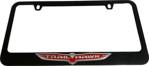 Black License Plate Frame- Trailhawk Badge