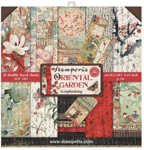 Pack 10 sheets double face 12"x12" -ORIENTAL Garden