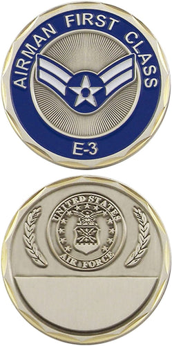 U.S. Air Force E-3 Challenge Coin, Airman First Class