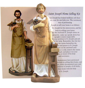 Home Seller Kit with Resin Saint Joseph Satue and Prayer Card