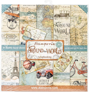 Pack 10 sheets double face 12"x12" - Around the world