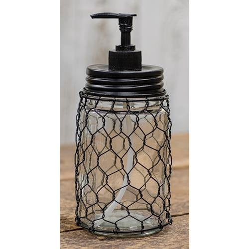 Chicken Wire Soap Dispenser - Mason Jar - Country Style