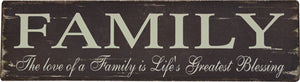 Family Blessing Wood Sign