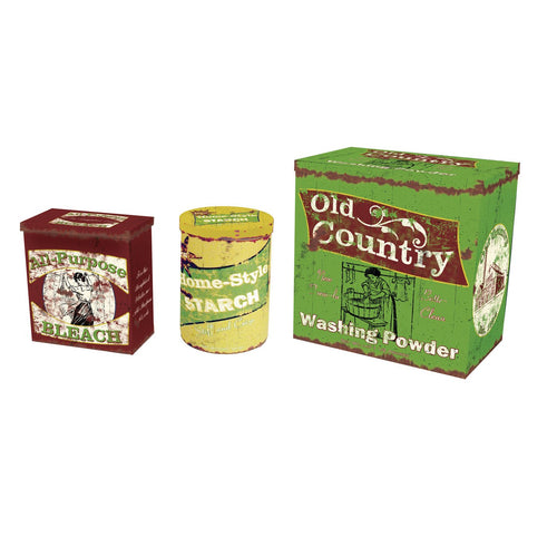 Laundry Collection Vintage Laundry Tins, Set of 3