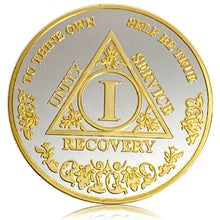 Load image into Gallery viewer, JuniWon - 1 Year Alcoholics Anonymous Medallion AA Coin