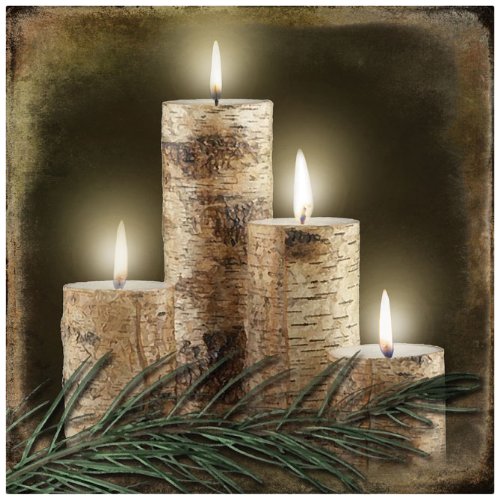 adiance Lighted Birch Candle Canvas Wall Art, from our Lodge Collection