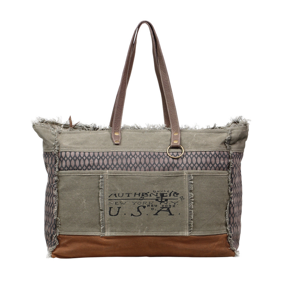 HONEY BEE PRINT WEEKENDER BAG